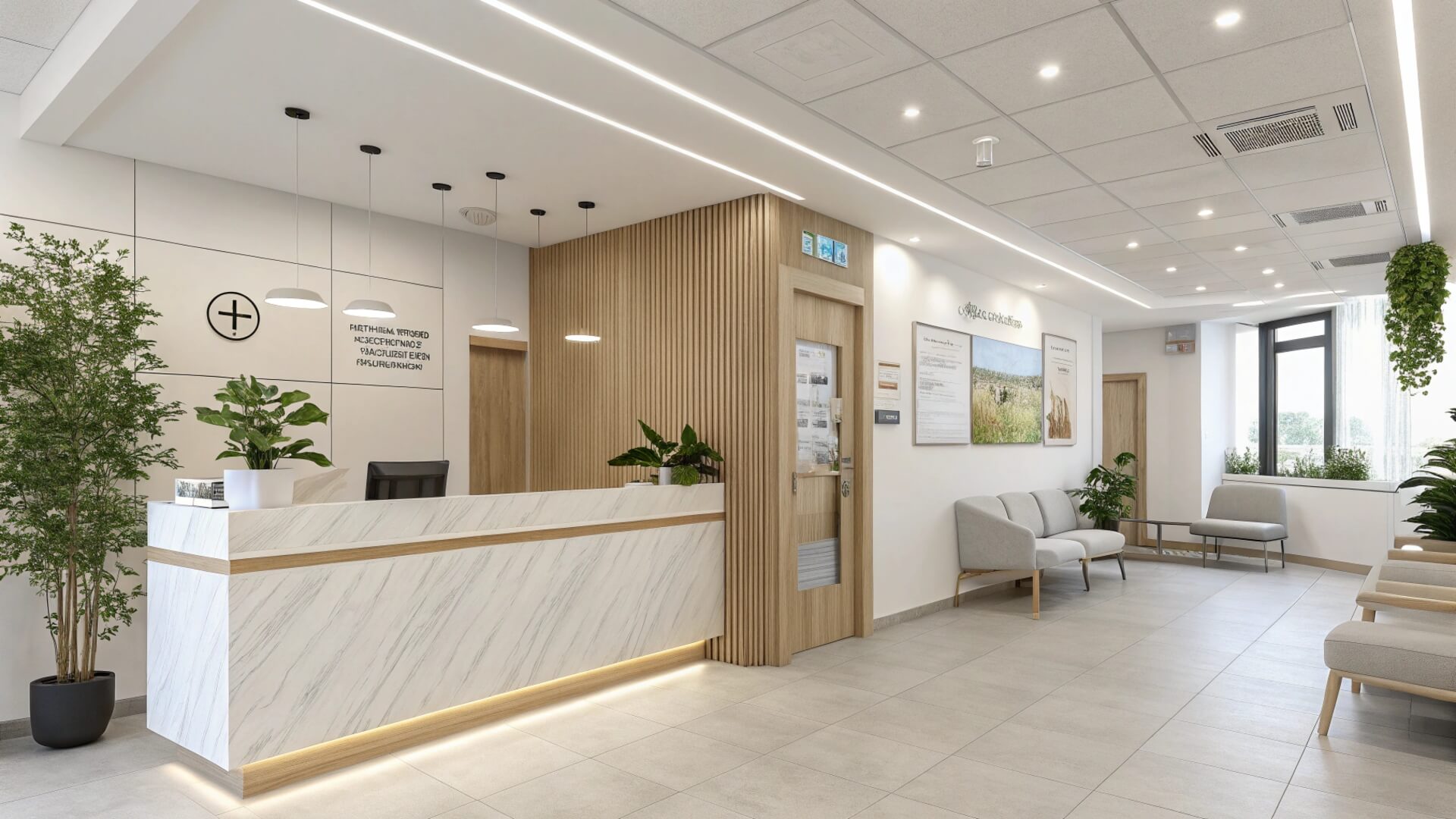 Medical clinic construction interior