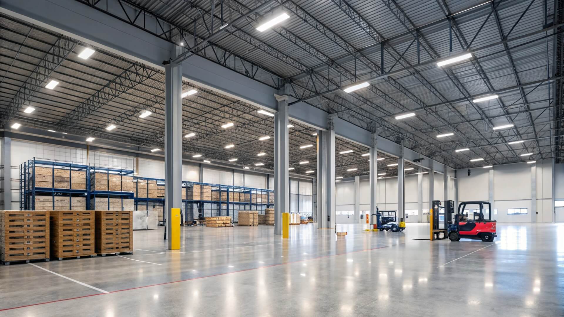 Industrial warehouse interior